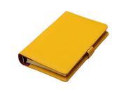 THZY FASHION Pocket Organiser Planner Leather Filofax Diary Notebook Yellow