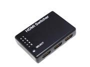 5 Port Smart HDMI Switch Auto switch among 5 Input sources IR remote and AC Adapter Included