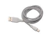 1M Braided Fabric Micro USB Data Sync Charger Cable Cord For Cell Phone White