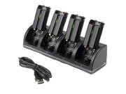 THZY Black 4 Charger Dock Station 4 Battery for Wii Remote Controller Without Retail Package