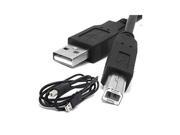New Black10ft Hi Speed USB2.0 Printer Scanner Cable Type A Male to Type B Male