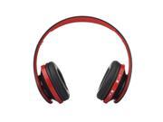 NX 8252 Bluetooth Headphone Fold High Fidelity Surround Sound Wireless Stereo Headset with Mic black and red