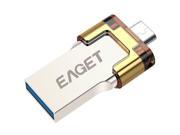 THZY Eaget V80 OTG USB 3.0 High Speed Capless Flash Drive for Cell Phones and Tablet PCs Water Resistant Shock Resistant Compact Size 32GB