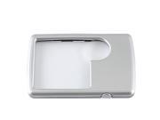 Silver Tone Shell LED IllumInated Magnifying Glass Pocket Magnifier