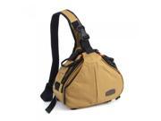Caden K1 Waterproof Fashion Casual DSLR Camera Bag Case Messenger Shoulder Bag for Canon Nikon Sony Khaki