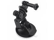 Mini Car Suction Cup Base Holder Tripod Mount Adapter for GoPro HD HERO 2 3 3 ST 51 black