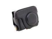 Black PU Leather Camera Case Bag Pouch Strap Belt for Canon Powershot G15 G16