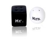 Round Cube Ceramic Mr.and Mrs.Salt Pepper Shakers Canister Set Wedding Gift