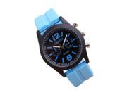 GENEVA Unisex Silicone Analog Quartz Watch Sky Blue