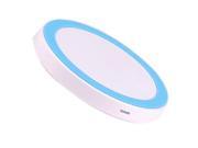 Qi Wireless Power Charger Mini Charge Pad for Samsung Galaxy S3 S4 S5 Note 2 White blue Round Pad