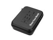 Compact Digital Camera Case Box Bag PU for GoPro Hero 4 3 3 2 1 Camera and Accessories with Strap Zipper Black M