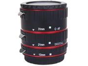 Colorful Metal TTL Autofocus AF Macro Extension Tube Ring for all Canon EF and EF S lenses Canon EOS EF EF S 60D 7D 5D II 550D Red and black