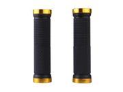 Pair Mountain Bike MTB BMX Bicycle Cycling Double Lock Handlebar Grips Golden