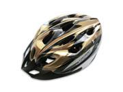 JSZ Cycling Bicycle Adult Bike Handsome Carbon Helmet with Visor gold black