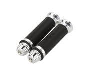 1 Pair 7 8 Aluminum Rubber Gel Ergonomic CNC Handlebar Grips Hand Grips for Motorcycle Sports MTB Bike Silver