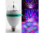 3W E27 RGB Crystal Ball Rotating LED Stage Light Bulb for Club DJ Disco Party