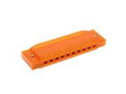 Diatonic Harmonica 10 Holes Blues Harp Mouth Organ Key of C Reed Instrument with Case Kid Musical Toy Orange