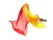 New 1.8m Hand Made Colorful Belly Dance Dancing Silk Bamboo Long Fans Veils