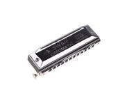 Swan Chromatic Harmonica Mouth Organ 12 Holes with 48 Tone Key of C Reed Wind Instrument with Case Silver
