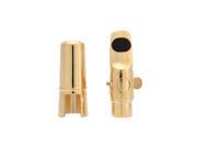 Jazz Soprano Saxophone 5C Metal Mouthpiece Pads Cushions Cap Buckle with Gold Plating