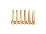 6 Pieces Brass Folk Acoustic Guitar Bridge Pin Peg Nail Metal