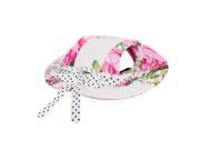 TAILUP Flower Pattern Round Brim Pet Cap Visor Hat White Pink Green