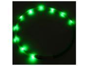 Waterproof Rechargeable USB LED Flashing Light Band Belt Safety Pet Dog Collar green