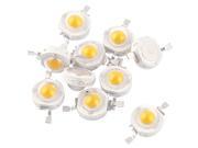 10 Pieces High Power 2 Pin 3W Warm White LED Bead Emitters 100 110Lm