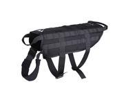 Tactical Police Dog Training Molle Vest Harness Black XL