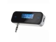 SODIAL 3.5mm In Car Hands Free Talk FM Transmitter Modulator for iPhone 5 4S 4 3G iPod
