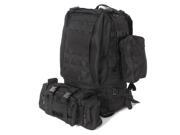 THZY 55L 3D Outdoor Molle Military Tactical Backpack Rucksack Trekking Bag Camping Black