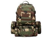 THZY 55L 3D Outdoor Molle Military Tactical Backpack Rucksack Trekking Bag Camping Jungle Camouflage