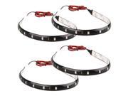 4 x Adhesive Strips15 LED 30CM 12V Waterproof Flexible Band Red