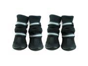4x Dog Shoes Dog Boots Waterproof Anti Skidding Walker Active Protective Boots Black L