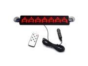 12V Car LED Programmable Message Sign Scrolling Display Board with Remote Red