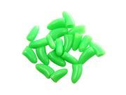 Green XS 20Pcs Dog Cat Pet Paw Claw Control Nail Soft Caps Cover