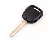 SODIAL Replacement 2 Button Uncut Blade Ignition Key Keyless Entry Remote Control Key Fob Combo Compatible with Toyota Black
