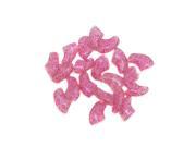 20 pcs Soft Nail Caps For Cat Pet Claw Control Paws off Adhesive Glue With Glitter Pink M