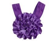 Baby Girl Ribbon Flowers Barefoot Sandals Shoes Purple