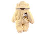 Baby Toddler Cotton Long Sleeve Jumpsuit Front Button Yellow 9 12 Months