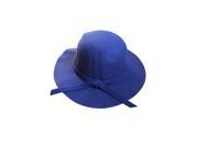 THZY Stylish Kids Girls Wide Brim Retro Felt Bowler Floppy Cap Cloche Hat Royal blue