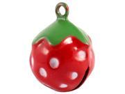 Mini Red Strawberry Shaped Decorative Round Bell for Dog Cat Pet