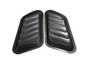 SODIAL rupeng 2x Car Decorative Air Flow Intake Scoop Turbo Bonnet Vent Cover Hood Fender New black