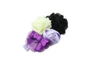 Kids Baby Girls Elastic Flower Buds Knot Beads Headband Black Beige Purple
