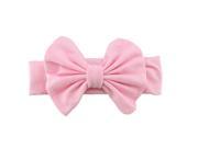 Cute Baby Girls Kids Stretch Bowknot Headband Hairband Pink