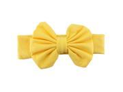 Cute Baby Girls Kids Stretch Bowknot Headband Hairband Yellow