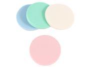 4 in 1 White Pink Blue Green Round Sponge Cosmetic Face Cleaning Powder Puffs