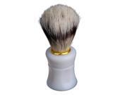 THZY 1pcs Shave Shaving Brush Plastic Handle Pig Boar Bristle Beard Mustache Brush White
