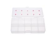 2 x 5 Plastic Nail Art Tip Cell Empty Storage Box Case Tool White