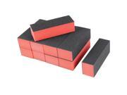 THZY 10 x Black Red Nail Polisher 4 Way Buffer Buffing Block Manicure File